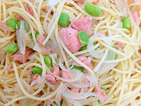 枝豆＆鮭のパスタ♪